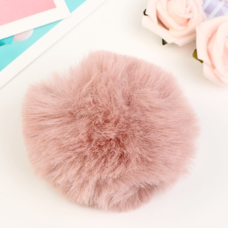 Pompon Artificial fur "cappuccino" d = 7 cm