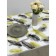 The oilcloth is transparent "feathers (gold)" Joy Home, 20x0.8 m, thickness 0.6 mm
