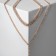 Choker "ice", white color in gold 3 rows, 44.5 cm
