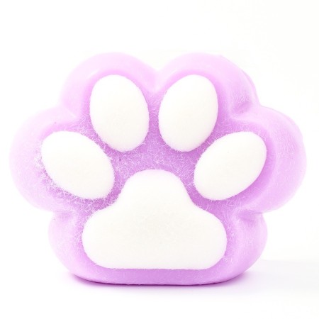 Squash anti -stress - a toy "Cat's foot", with a fluffy sprinkle, mix-5