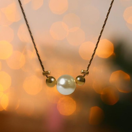 Pearl pearl pearl, white in gold, 39 cm-3