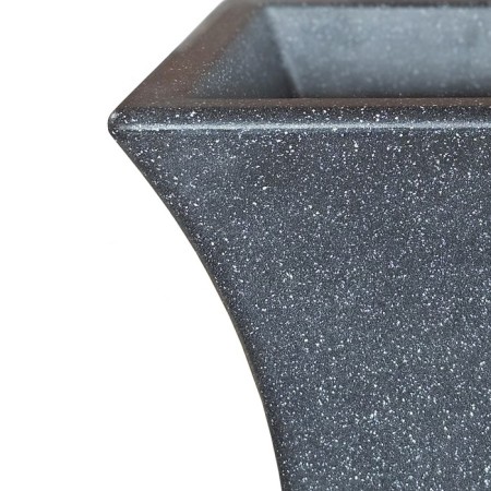 Kashpo for flowers "Crown" 40x40x35 cm, 10 l, color black granite-1