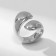 Ring Metal "Trend" hugs, silver color, size 18