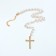 Pearl pearl "cross" color gold, 40cm