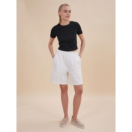 Women's shorts, size XS, white color-5