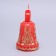 Carved candle "Easter bell", red, 7x11 cm, 140 grams