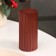 Candle-cylinder with faces, 5x10 cm, wine, metallic, 6 hours