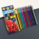 Colored pencils, 12 colors, trihedral, spider man