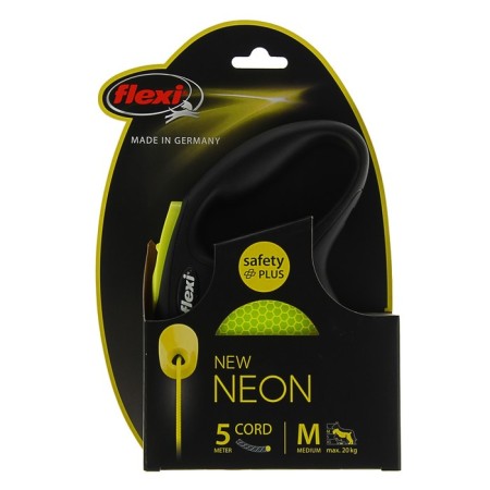 Roulette FLEXI Neon New Classic M (up to 20 kg) cable 5 m-1
