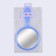 Mirror with a handle, bilateral, with an increase, D mirror surface 12.5 cm, blue color