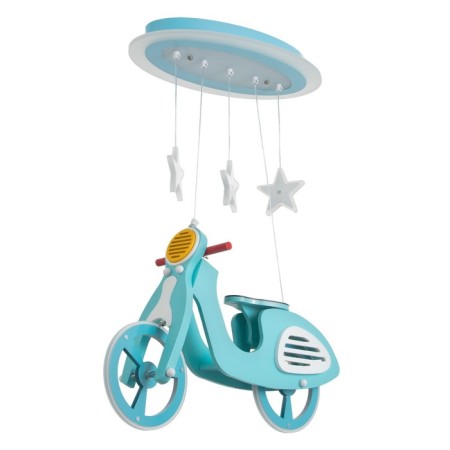 Motocycle chandelier LED 54W 4000k Blue 57x23x68 cm Bayerlux
