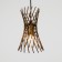 Lamp Bayerlux "Sencha" E27 40W gold 14x14x25-125 cm