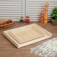 A set of boards for dumplings 2 pcs (40 × 30 × 4 cm; 30 × 21 × 4 cm)
