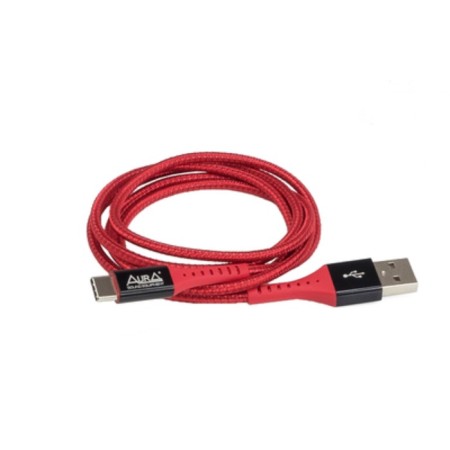 Aura TPC-UC4R Type-C char in the polyester shell, red, 1.2 meters