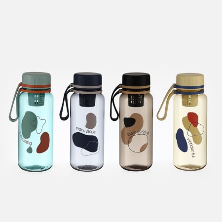 Water bottle, 600 ml, 20 x 7 cm, with sieve, mix