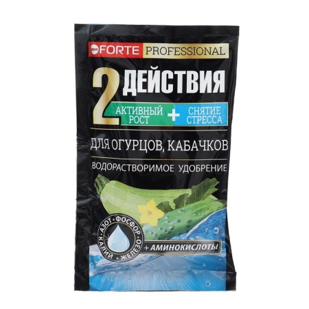 Water -soluble fertilizer with Bona Forte amino acids, for cucumbers, zucchini, package 100 g