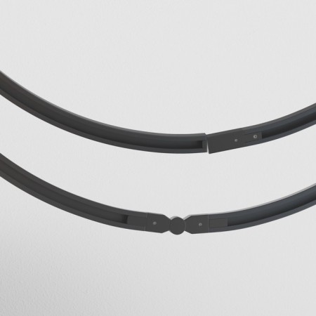 Round overhead/suspended technical unity TRX003-111B, 150x150 cm, black color-1