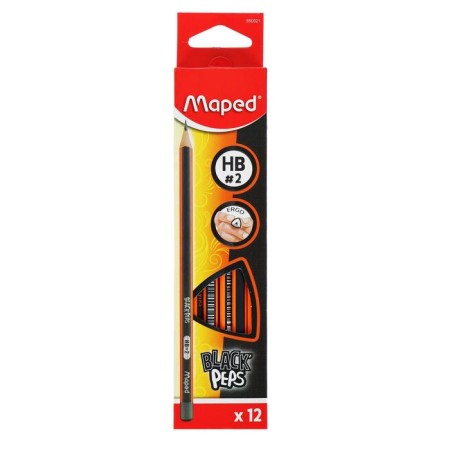 Pencil Chernographic Maped Black Peps HB, three -sided-1