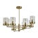 Suspended lamp Freya Fr5426PL-08BS CLIP, 530x530 mm, E14, 8x40W, brass color