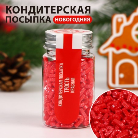 Confectionery Sprinking "Trost", Red, New Year, 50 g