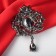 Brooch "Imperial", blue color in gray metal