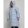 Coat insulated winter female, size 48, blue color