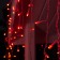 Garland "fringe" 4 × 0.6 m, IP44, transparent thread, 180 LED, red glow, 8 modes, 220 V