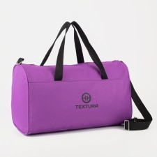 Female sports bag, textura, average size, purple color