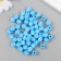 Beads for creativity plastic "Cube with flattened edges" Blue set 25-30 g d = 0.8 cm
