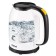 Electric kettle KitFort KT-6192, glass, 1.7 l, 1850-2200 W, white-black