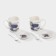 A set of ceramic mugs with spoons and stands "Lavender Bouquet", 2 items: 330 ml, Mix drawing