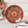 Plate of the Rishtan ceramics "Patterns", Red, 15 cm, corrugated