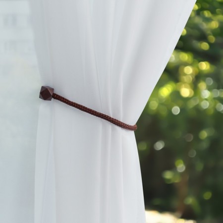Picked up for curtains "pebbles", d = 3 × 51 cm, dark brown color-2
