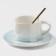 Tea couple ceramic “tenderness”, 3 objects: mug 250 ml, saucer d = 15.5 cm, spoon h = 13 cm