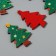 Decor for the creativity of the felt shine "Christmas tree with balls" 5.5x3.5 cm