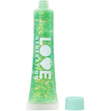 Glitter-Gel Face Love Generation We Love Glitter, tone 01 green, 15 ml