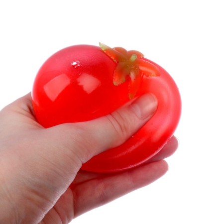 Pulling toys anti -stress tomato, with liquid, in showbox-3