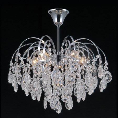 Crystal Crystal Economic light 15540/5cr+Cl, 5x40W, E14, 40x48x48 cm, color chromium