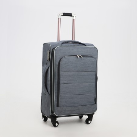 Small suitcase 24 "On the zipper, code castle, with extension, the color is gray-1