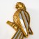 Panel interior polystone "Mirror parrot with patterns" gold 13x4x30 cm