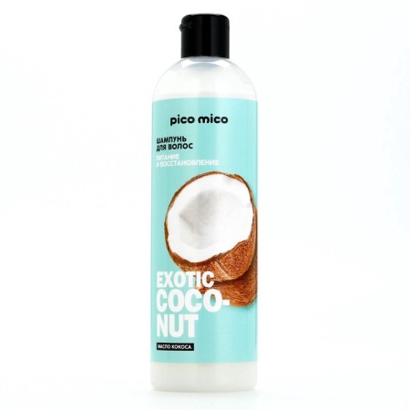 Hair shampoo with coconut oil, power and recovery, 400 ml, Pico Mico-1