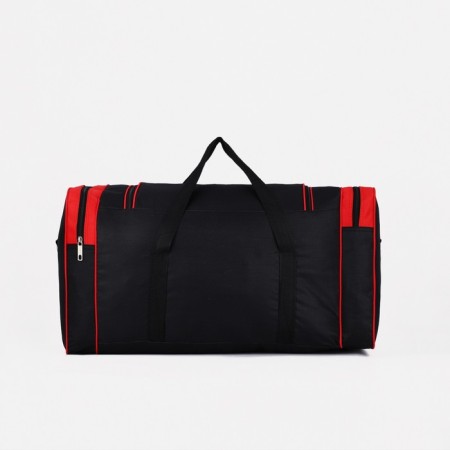 Road bag, 3 parts on lightning, external pocket, long belt, black/red color-1