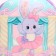 Baby backpack for a girl "Bunny ballerina"