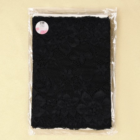 Lace elastic fabric, 195 mm × 2.7 ± 0.5 m, black color-3