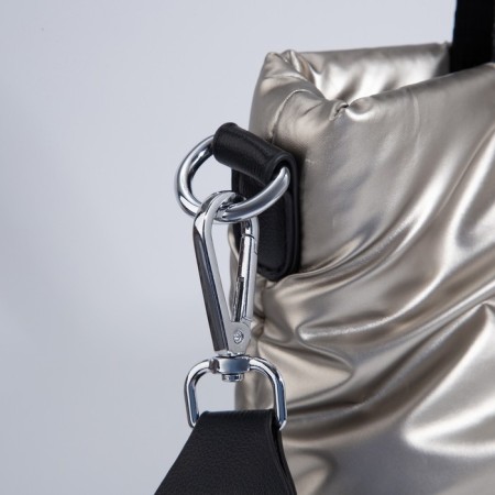 Luggage bag, external pocket, long belt, bronze color-4
