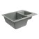 Curler for a kitchen made of stone Zein 190/Q8, 612x505 mm, rectangular, overflow, dark gray color