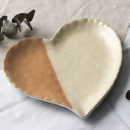 Ceramic plate "Gemstick", 19 x 18 cm, beige color-4