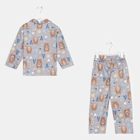 Pajama nursery (shirt, trousers) KAFTAN "Bears", p. 98-104, beige-10