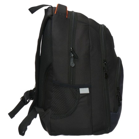 Youth backpack, 42 ​​x 31 x 13 cm, ergonomic back, Stavia "football", black-3