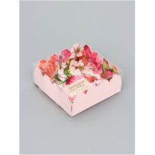 Коробка для печенья, кондитерская упаковка, "Комплимент", 7 х 7 х 3 см